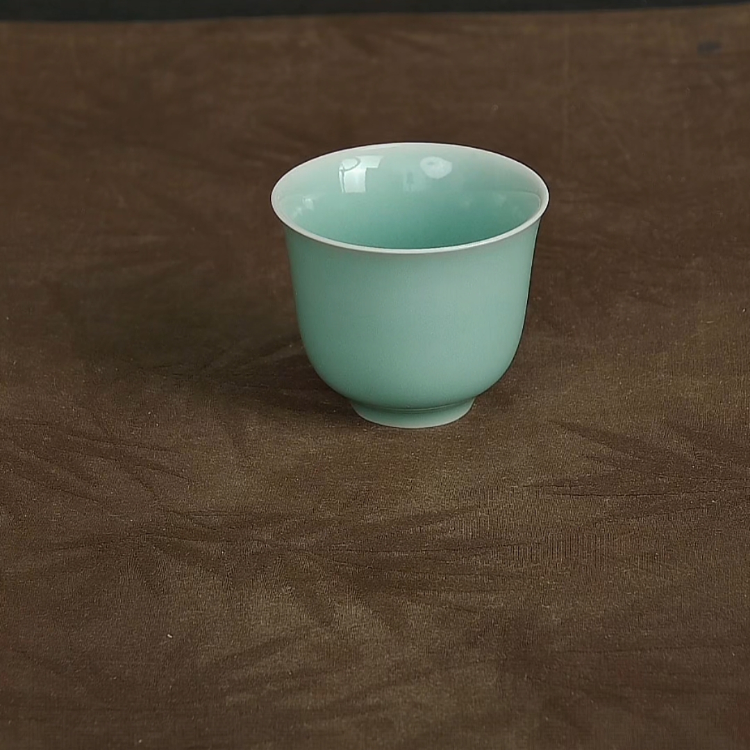 梅子青闻香杯拙工系列严卫恩龙泉青瓷高档陶瓷茶杯个人专用品茗