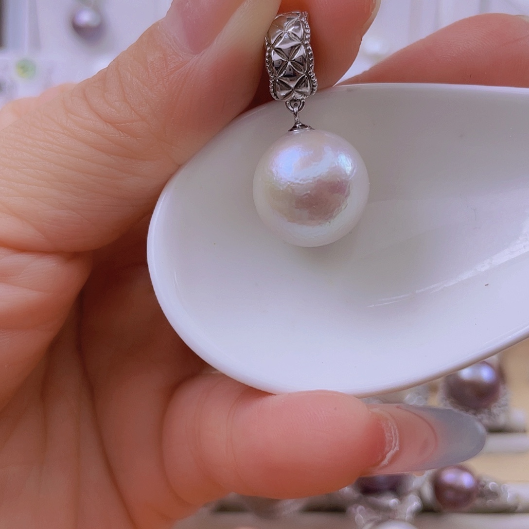 吊坠(赠链)银S925镶嵌淡水珍珠