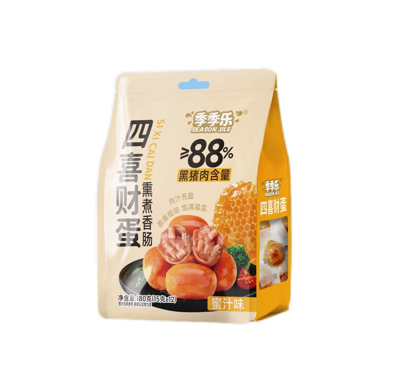 四喜财蛋黑猪肉肉肠（每袋12个*15g）