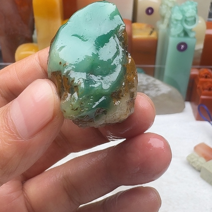 其***粉印石寿山石雅安白水河原矿