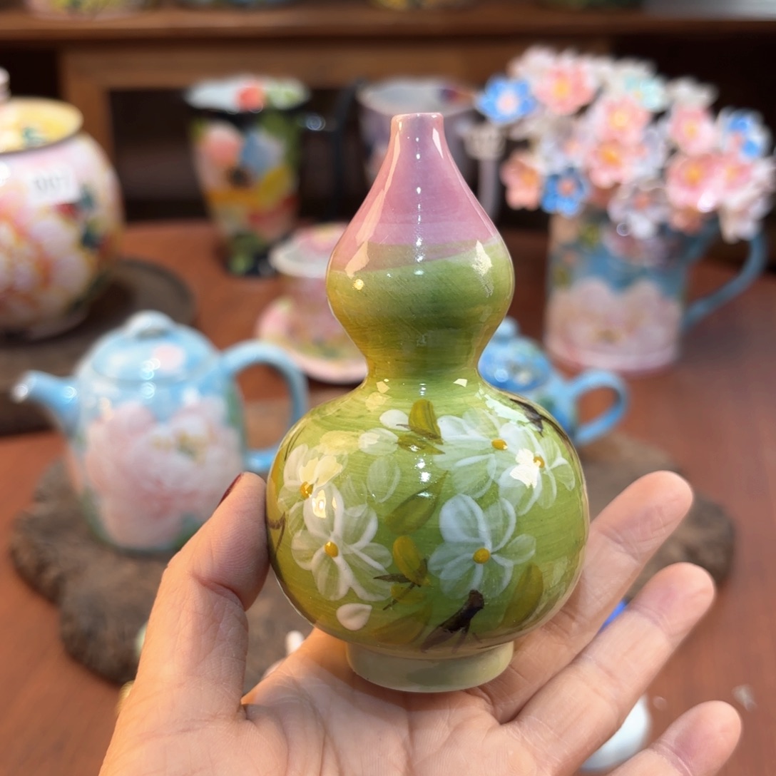 景德镇手绘高温釉下彩陶瓷茶具