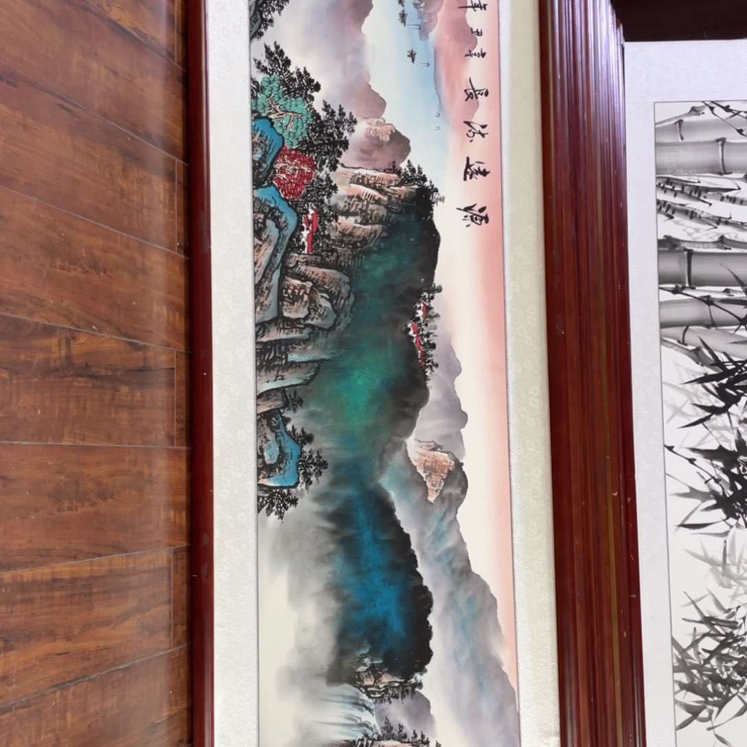 国画带框尺寸48*163厘米