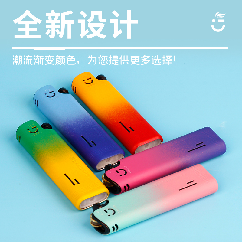 【Q5喷胶双色】新款潮流齿轮打火机个性创意潮流口袋批发零售定制