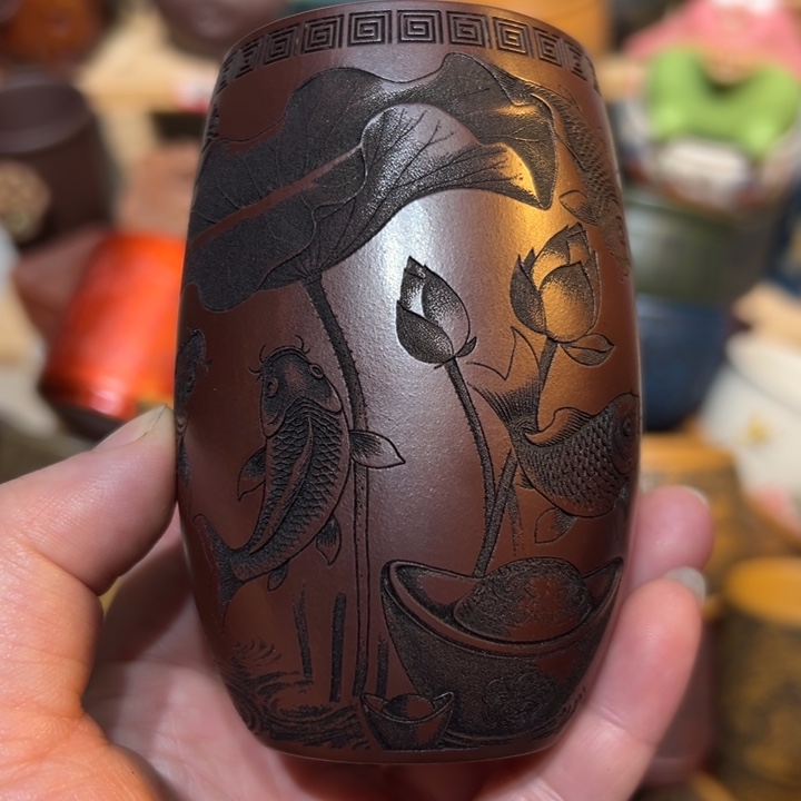 紫砂茶杯宜兴紫砂主人杯