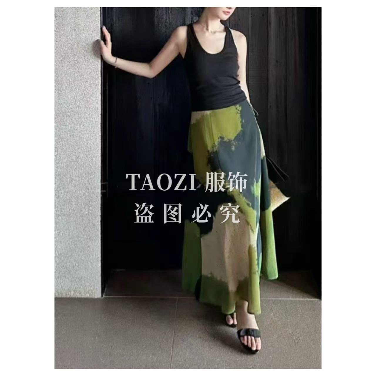 【绿野仙踪】05511 高端定制气质显瘦复古半裙夏季裙子