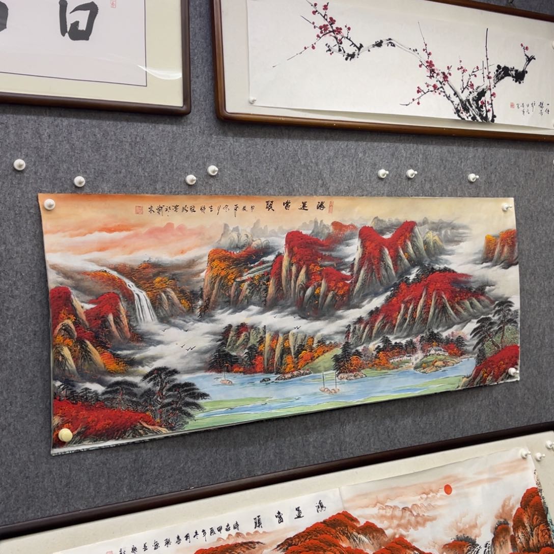 国画鸿运当头六尺画芯一幅