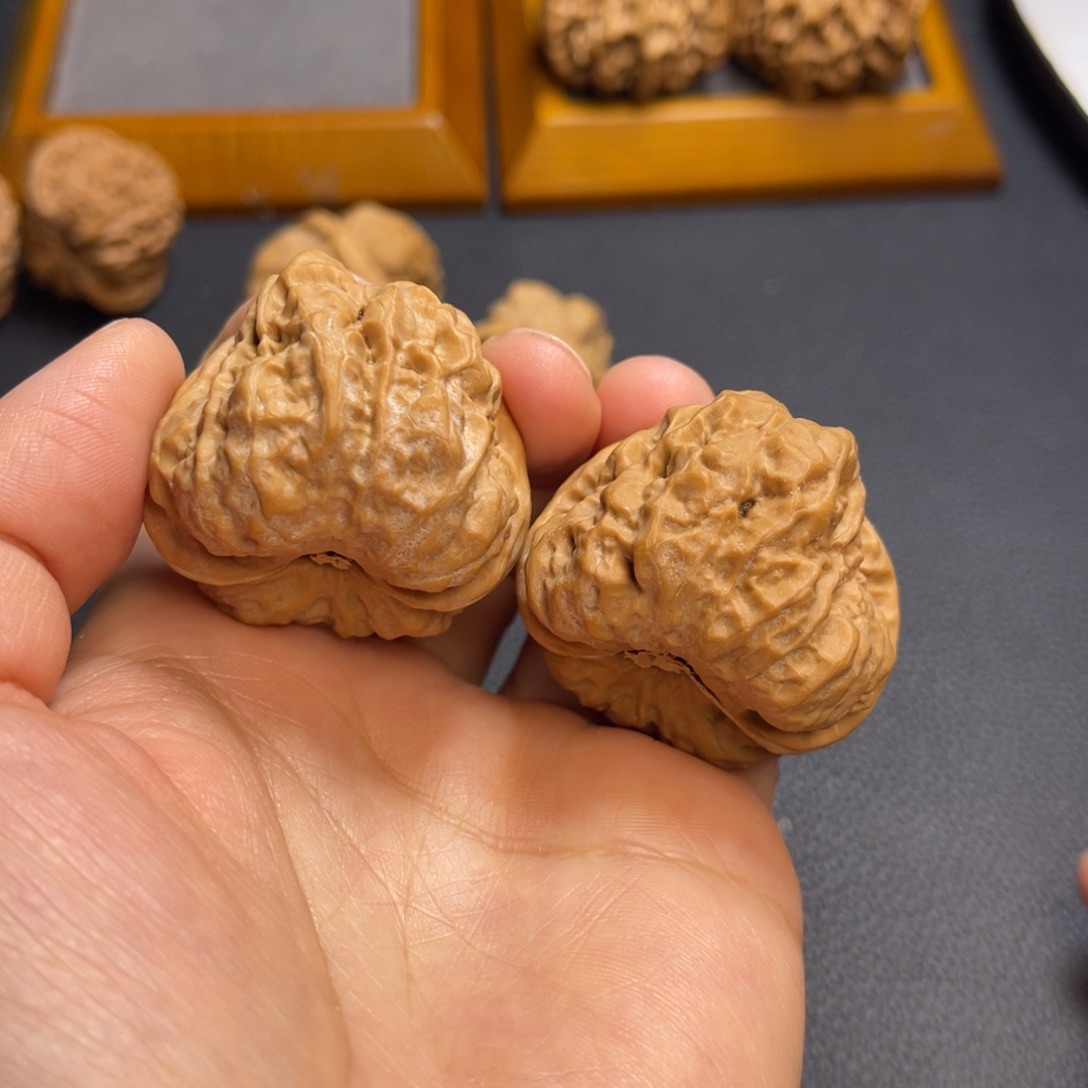 桃核把件39-41蛤蟆头。 梦