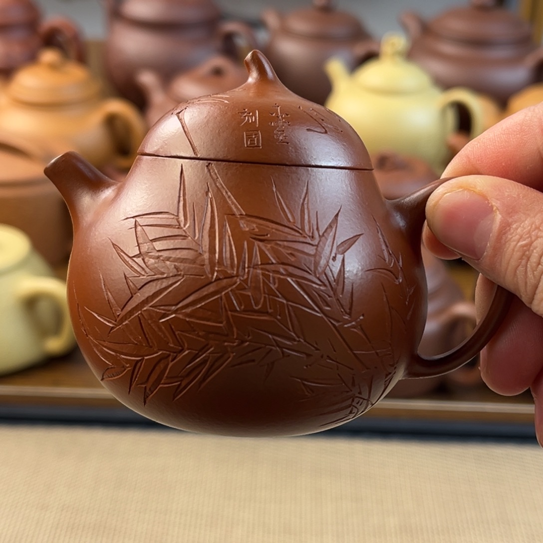 紫砂茶壶手工制作工艺精湛120cc