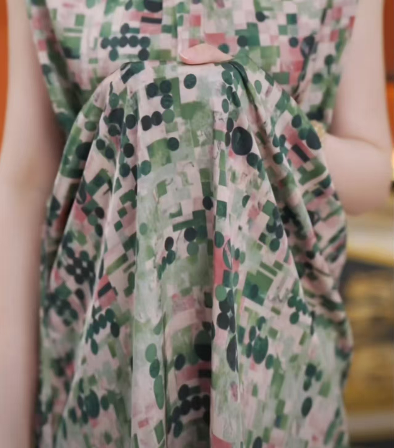 （送腰带）杭州原版正品2025年夏季新款气质显白绿野仙踪连衣裙女