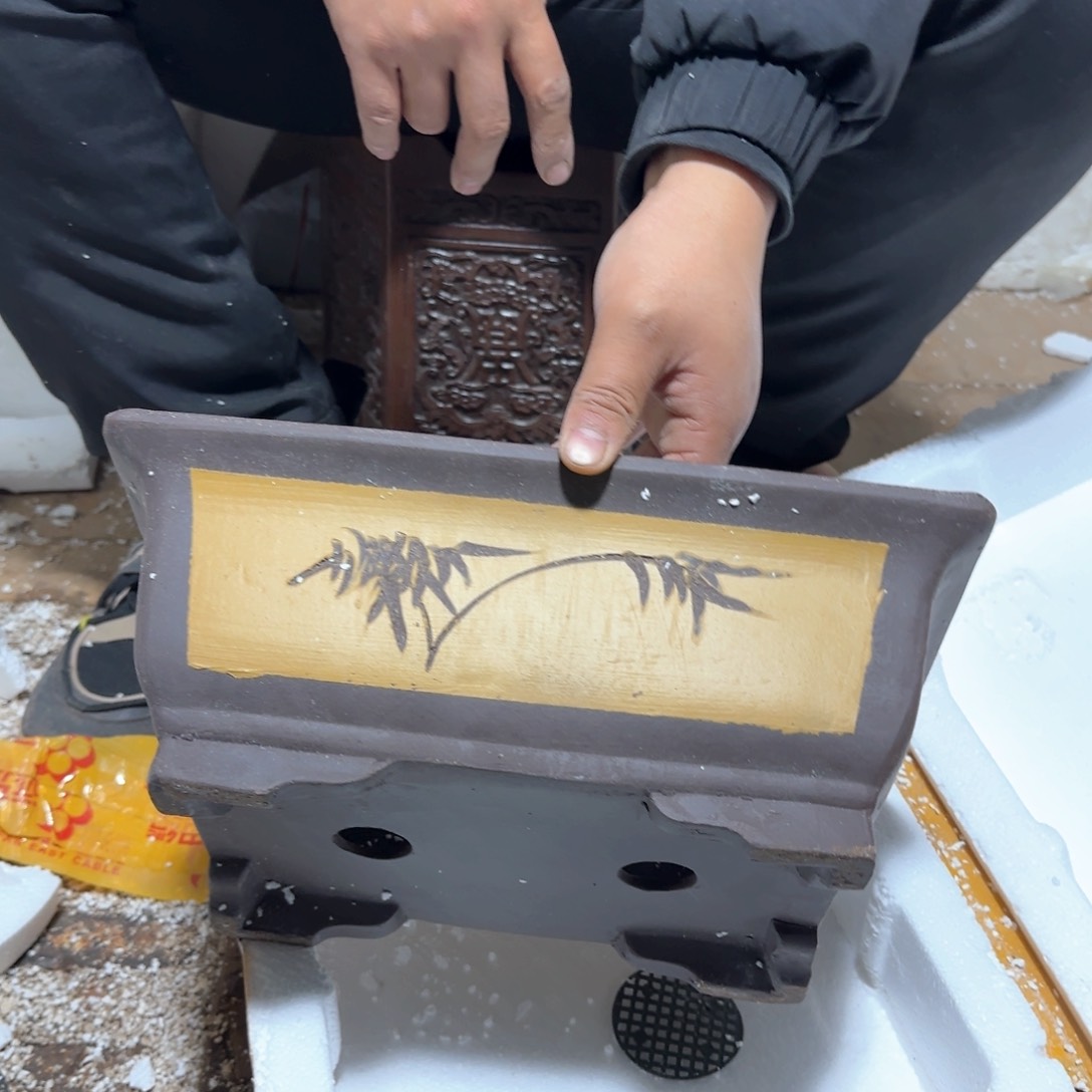 紫砂花盆口径32厘米