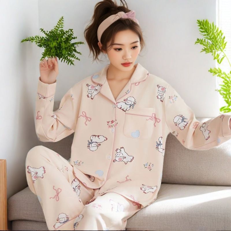 诗意活动【粉丝专享】翻领秋冬女睡衣高标准舒适不褪色不起球家居服