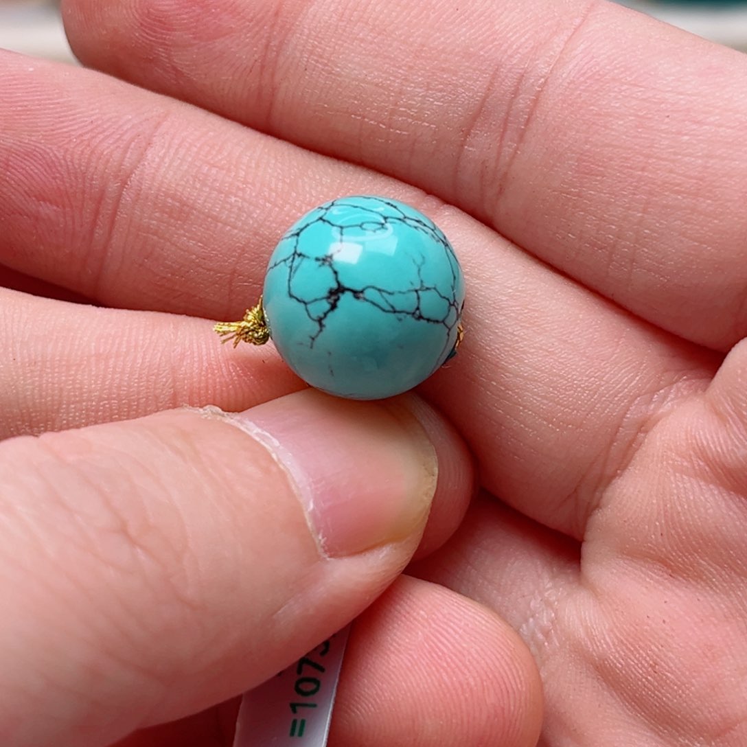 绿松石14.4圆珠未镶嵌