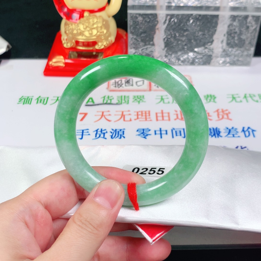 未镶嵌手镯翡翠0255圆条