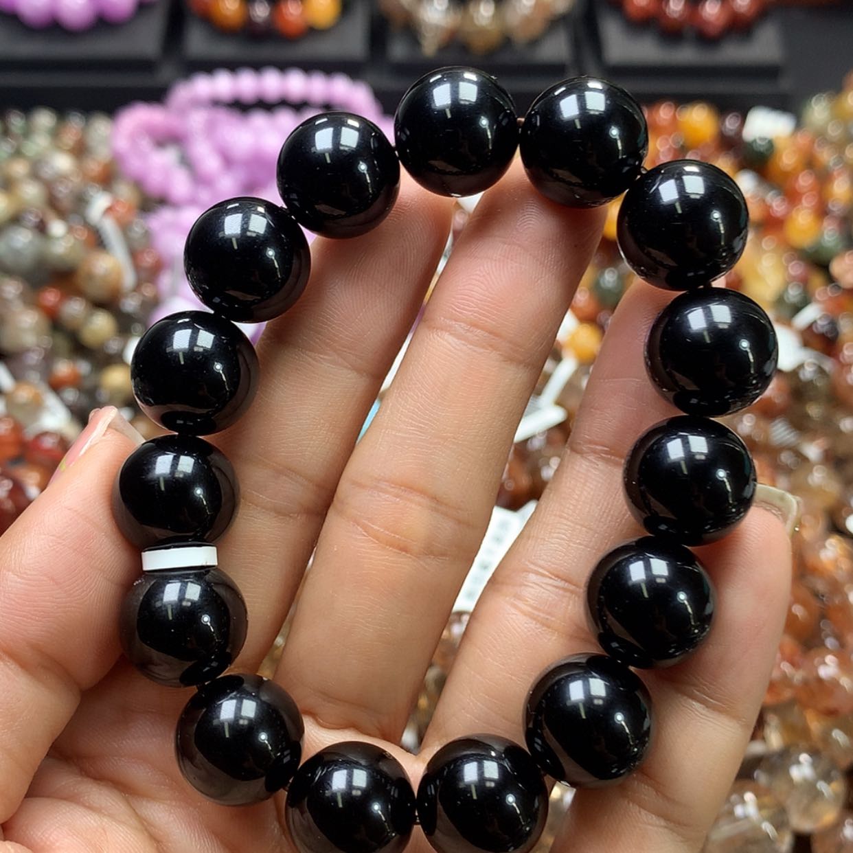 【闪购商品】黑曜岩手链未镶嵌，