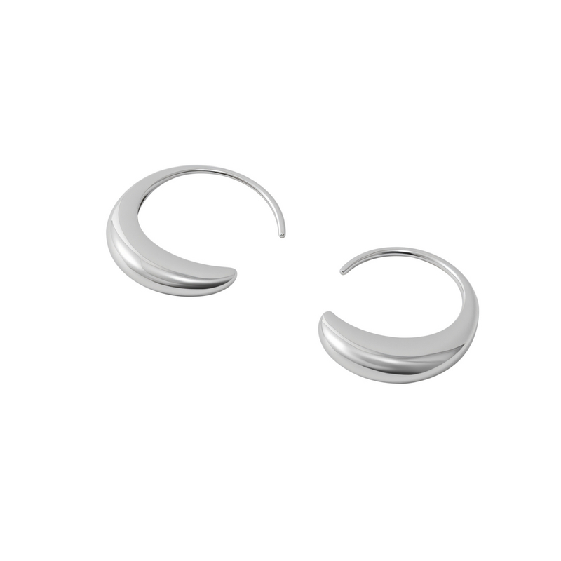 925银仿水晶耳饰 高级感气质耳环女小众设计耳圈水滴银针港风轻奢