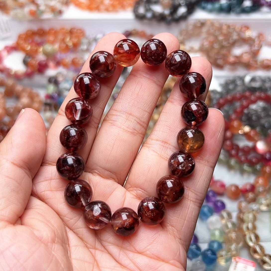 水晶手链未镶嵌胶花水晶手链