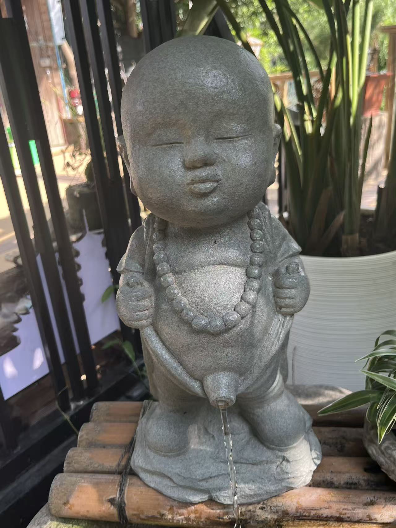 童子沙弥中式复古简约禅意艺术禅意装饰造景摆件