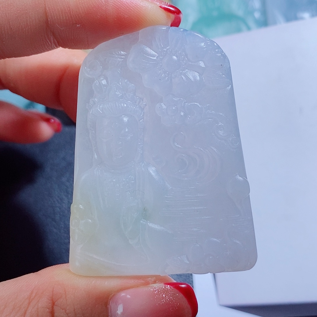 定制翡翠未镶嵌毛货不支持退换货，付款后确认抛光