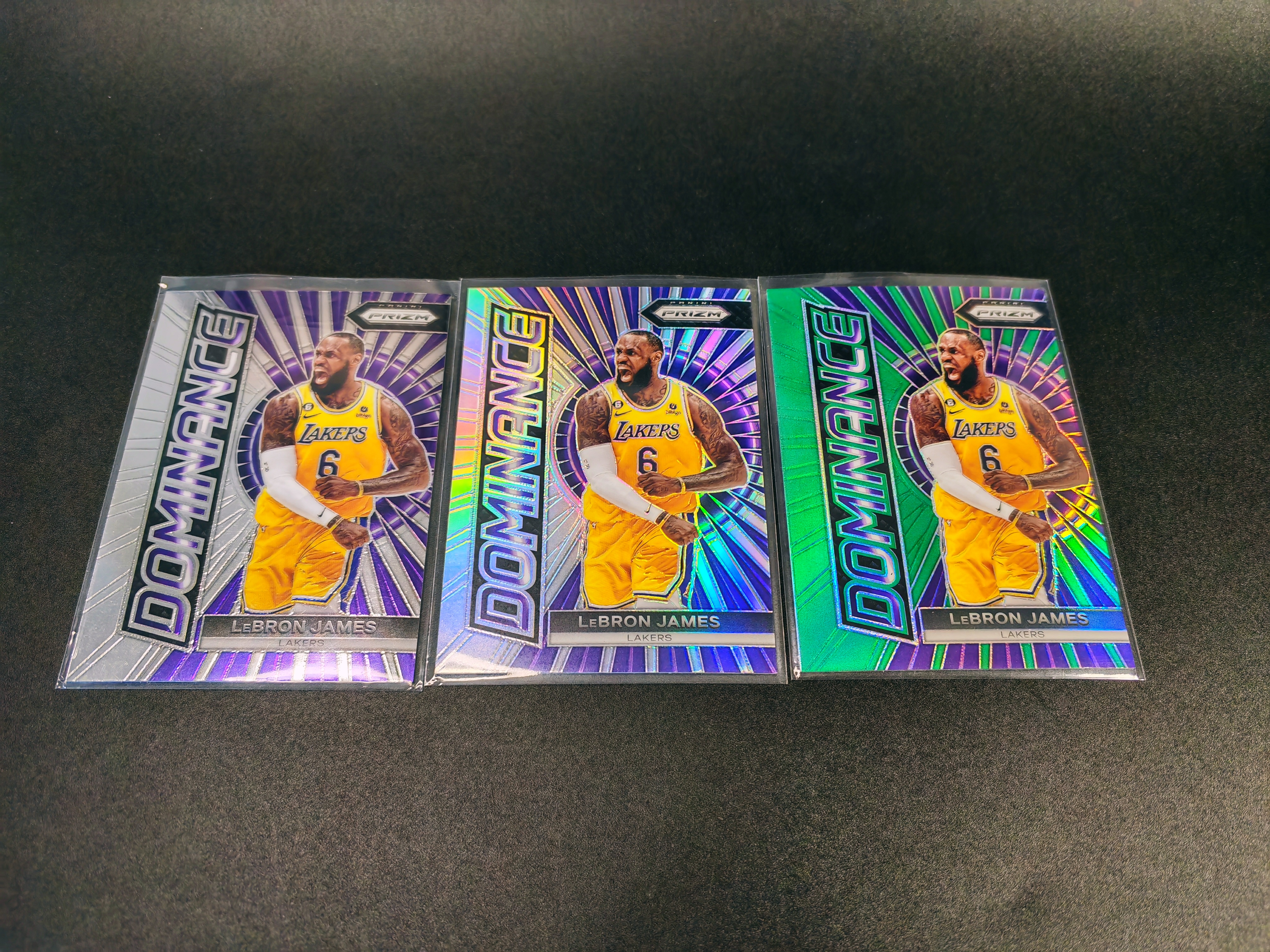 勒布朗 詹姆斯 怒吼三连 银折 绿折 凑套 lot 3 张 稀缺