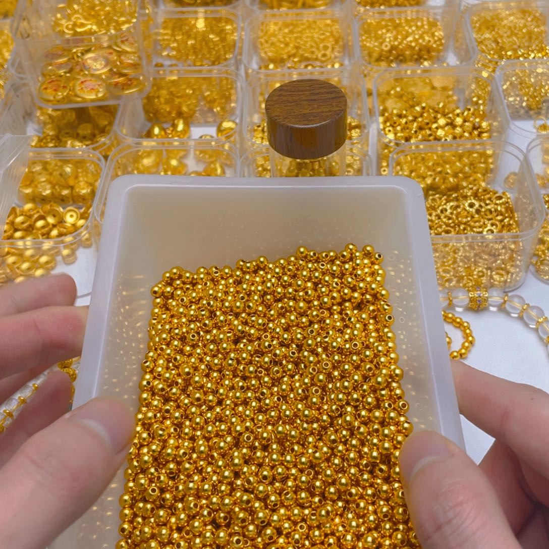 锆石铜合金新款高货古法珠5mm50颗