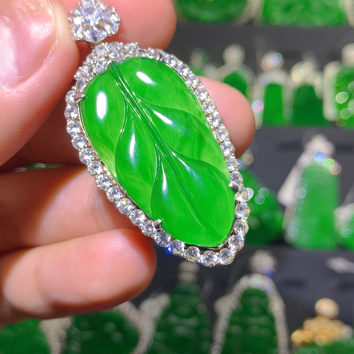 【闪购商品】翡翠吊坠(不含链)银S925镶嵌