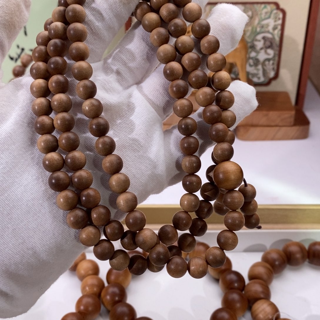 鑫***手串/手链檀香木横纹黑肉0.8*108树心