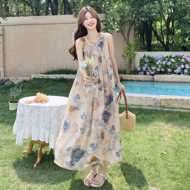 161-170碎花法式连衣裙宽松甜美裙子印花夏装（非主图款）