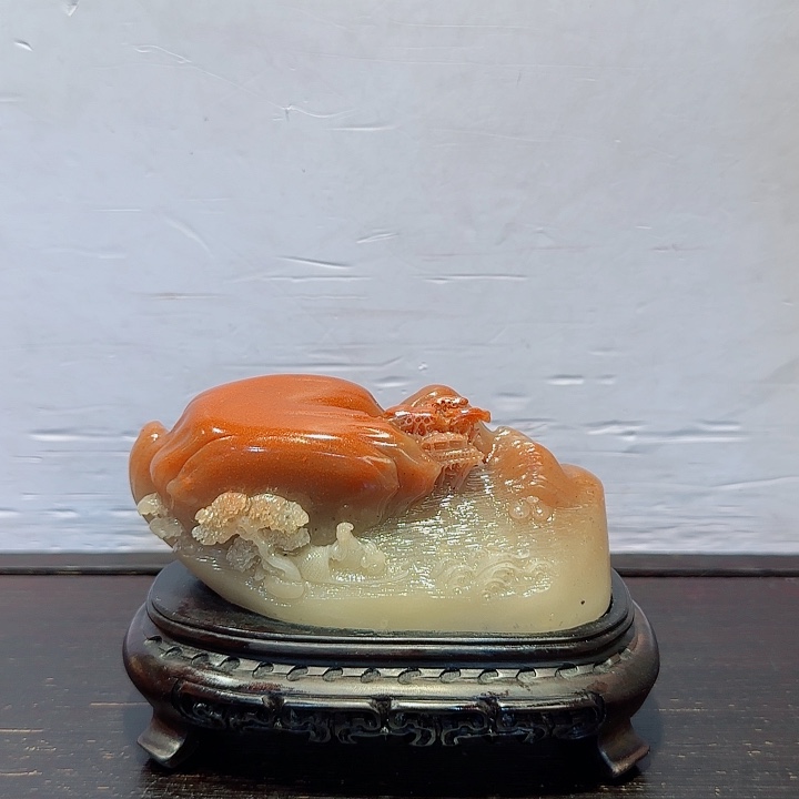 虎***眈寿山石寿山石摆件精品