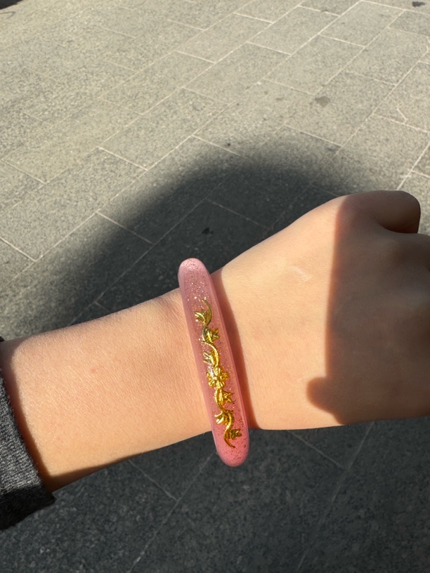 非金属玻璃手镯 粉色精致新款女士手镯