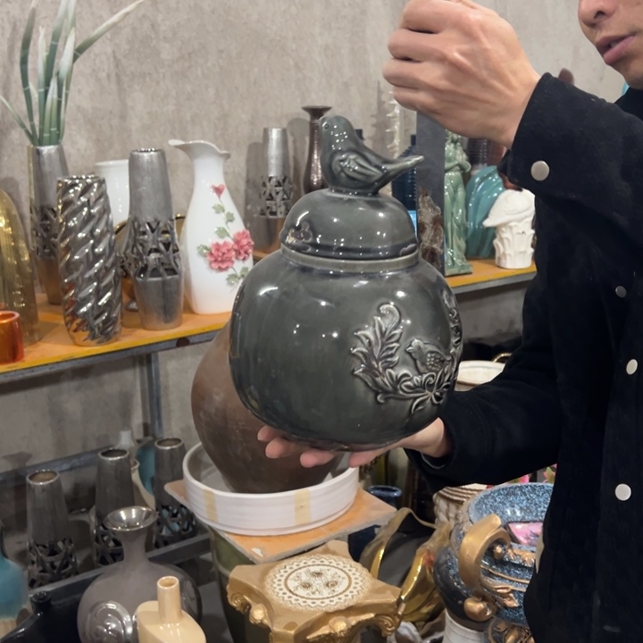 摆件高度30厘米口径10厘米微瑕捡漏