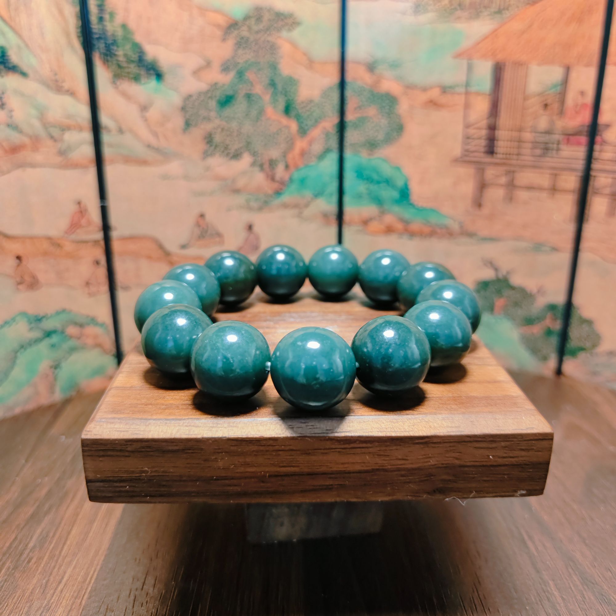 R和田玉圆珠手串（卡18）2525