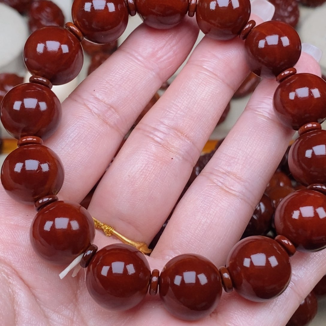 橄榄核吊坠雅*正圆光珠