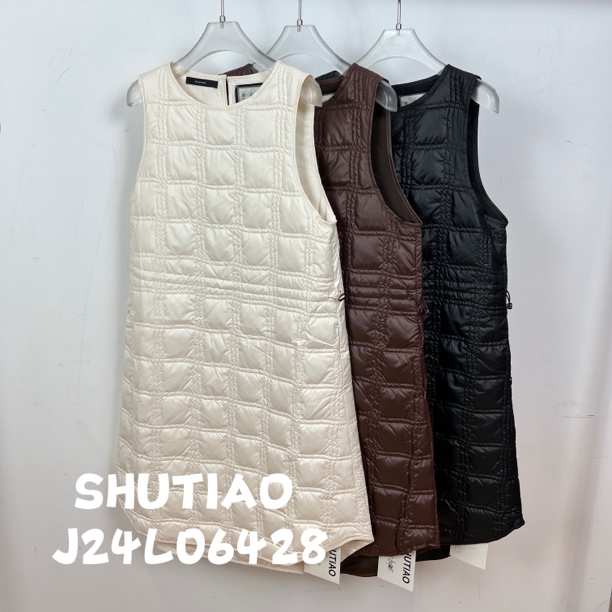 【SHUTIAO】2024秋冬：新款小众设计款羽绒马甲J24L06428