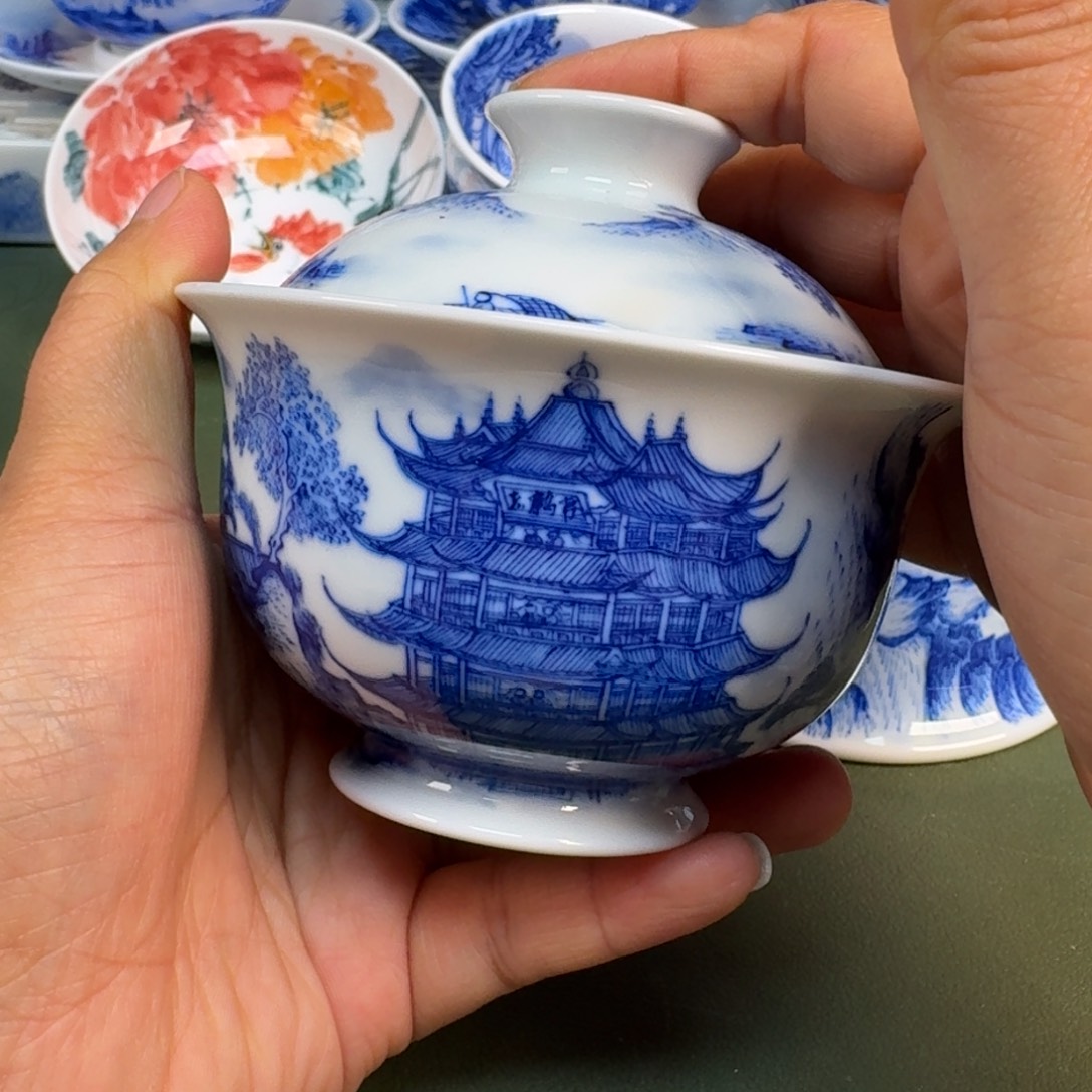 陶景德镇纯手绘茶具圆圆239
