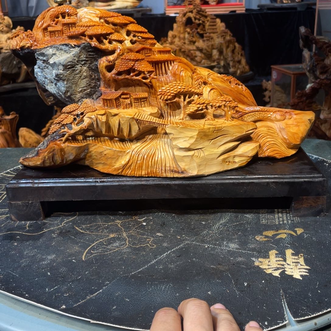 柏木（崖柏）抱石崖柏意境山水