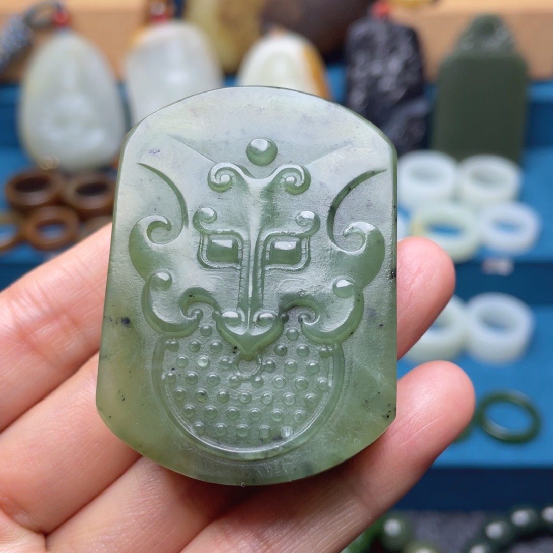 和田玉皮带扣未镶嵌一****一