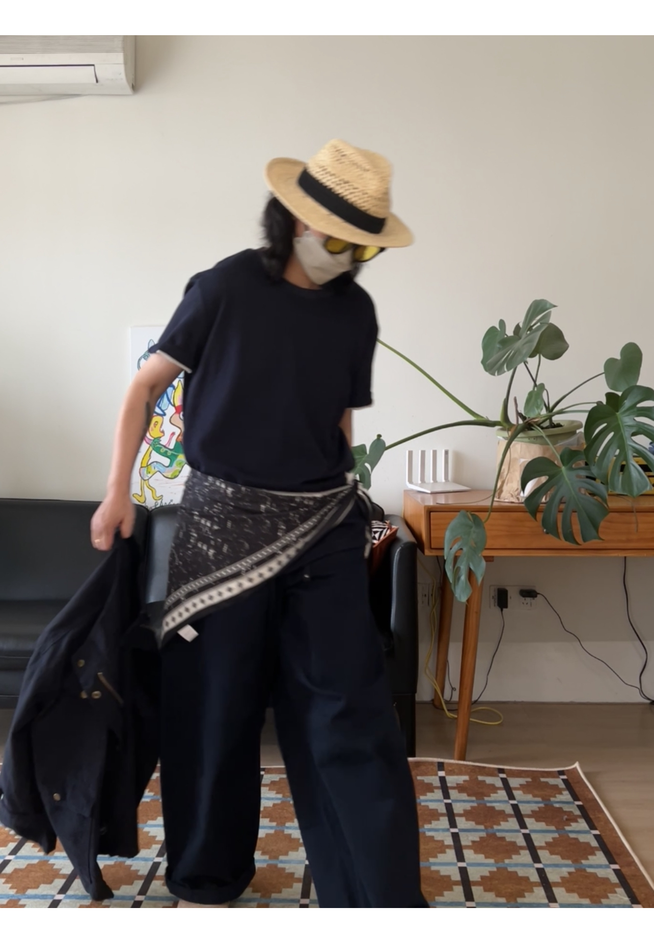 复古日系三角长丝巾