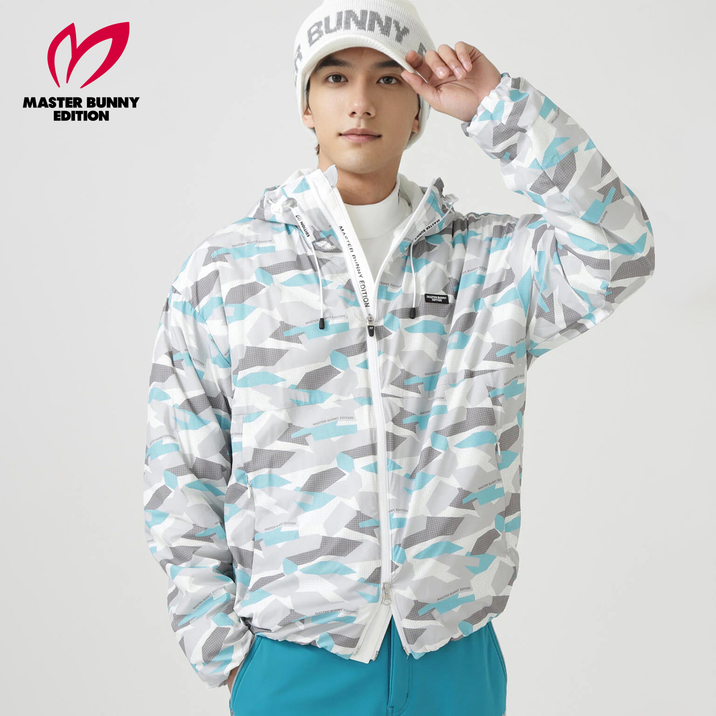 Master Bunny Edition高尔夫服饰MBE男士秋冬新款防风迷彩外套