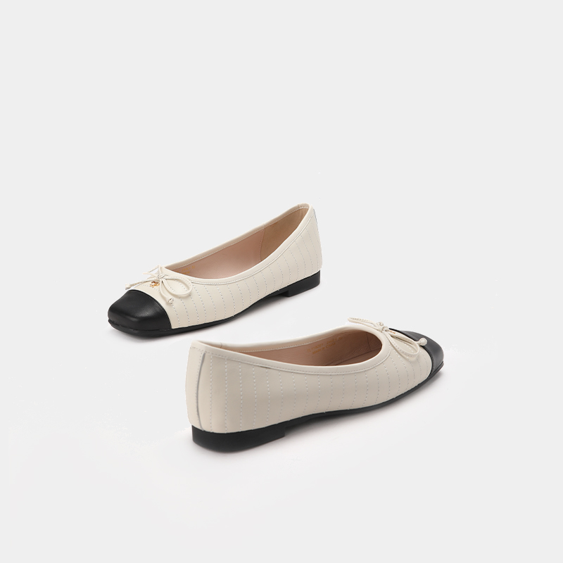 TUSCAN'S平底法式时尚小香风软底蝴蝶结浅口女鞋