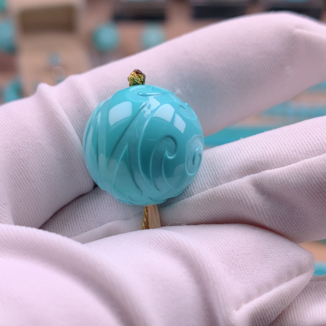 绿松石未镶嵌珠宝奇石18mm