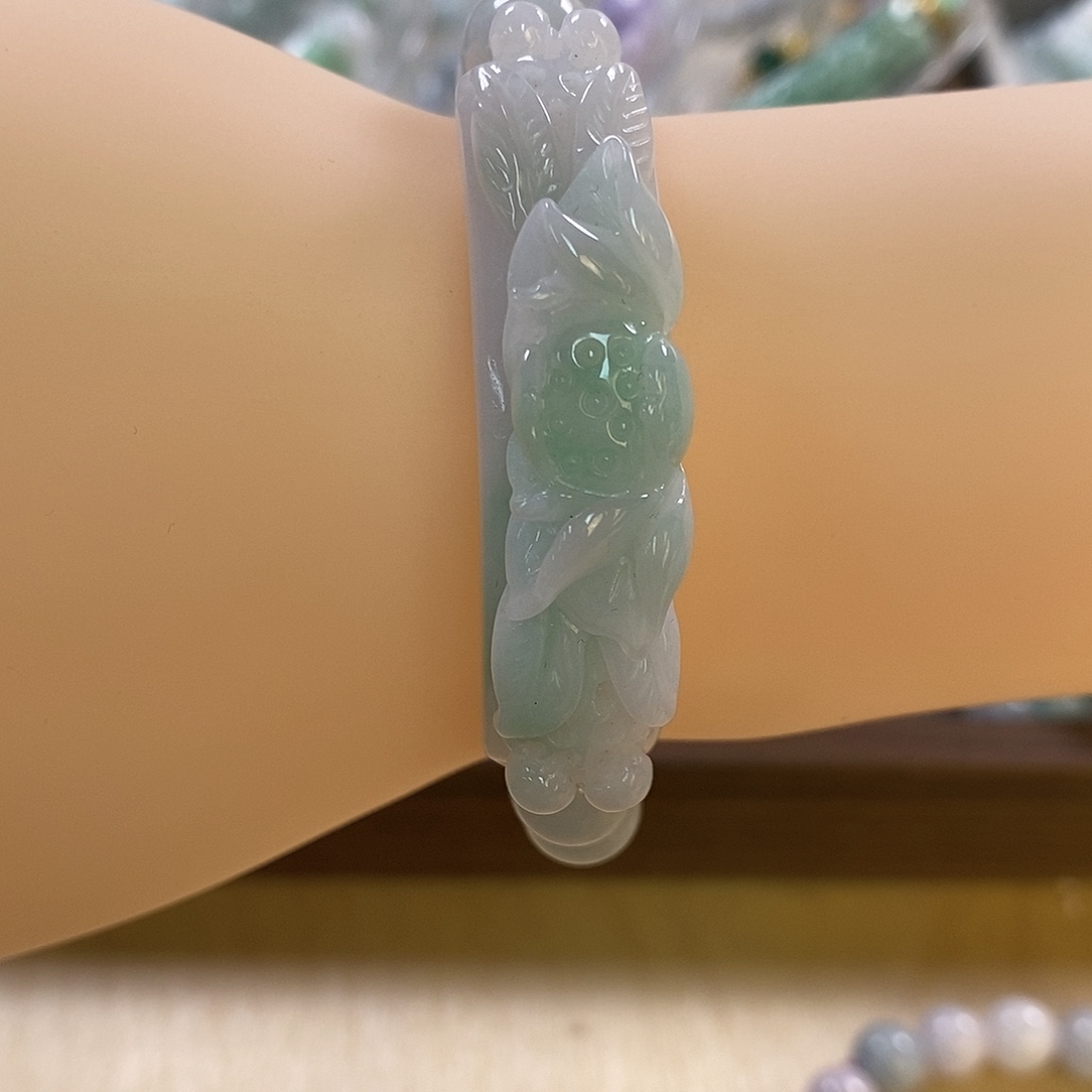 翡翠未镶嵌手链5562