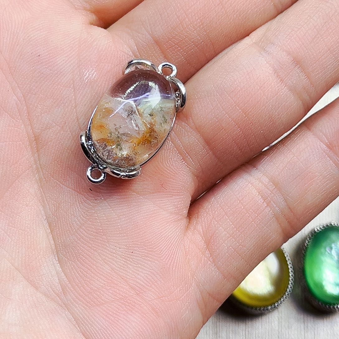 水晶戒指银S800镀金镶嵌用***1