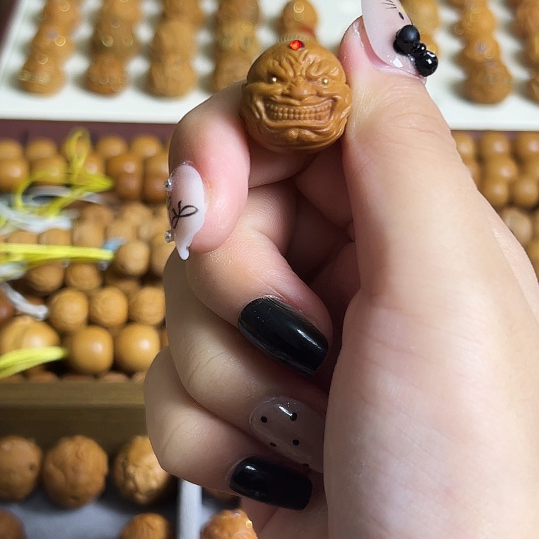 吊坠猴头核桃镶嵌单颗笑僧恶僧系列