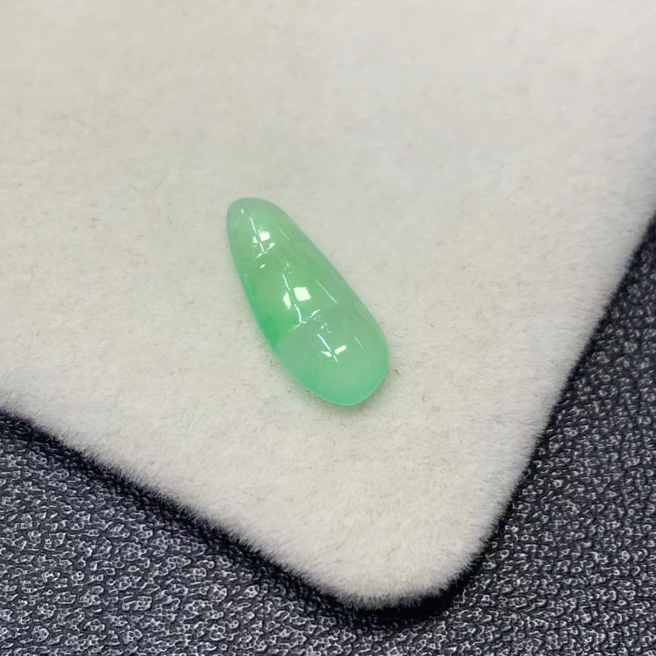 【金鑫】福豆翡翠精致裸石*高冰起胶福豆裸石正缅翡翠A货百搭简约