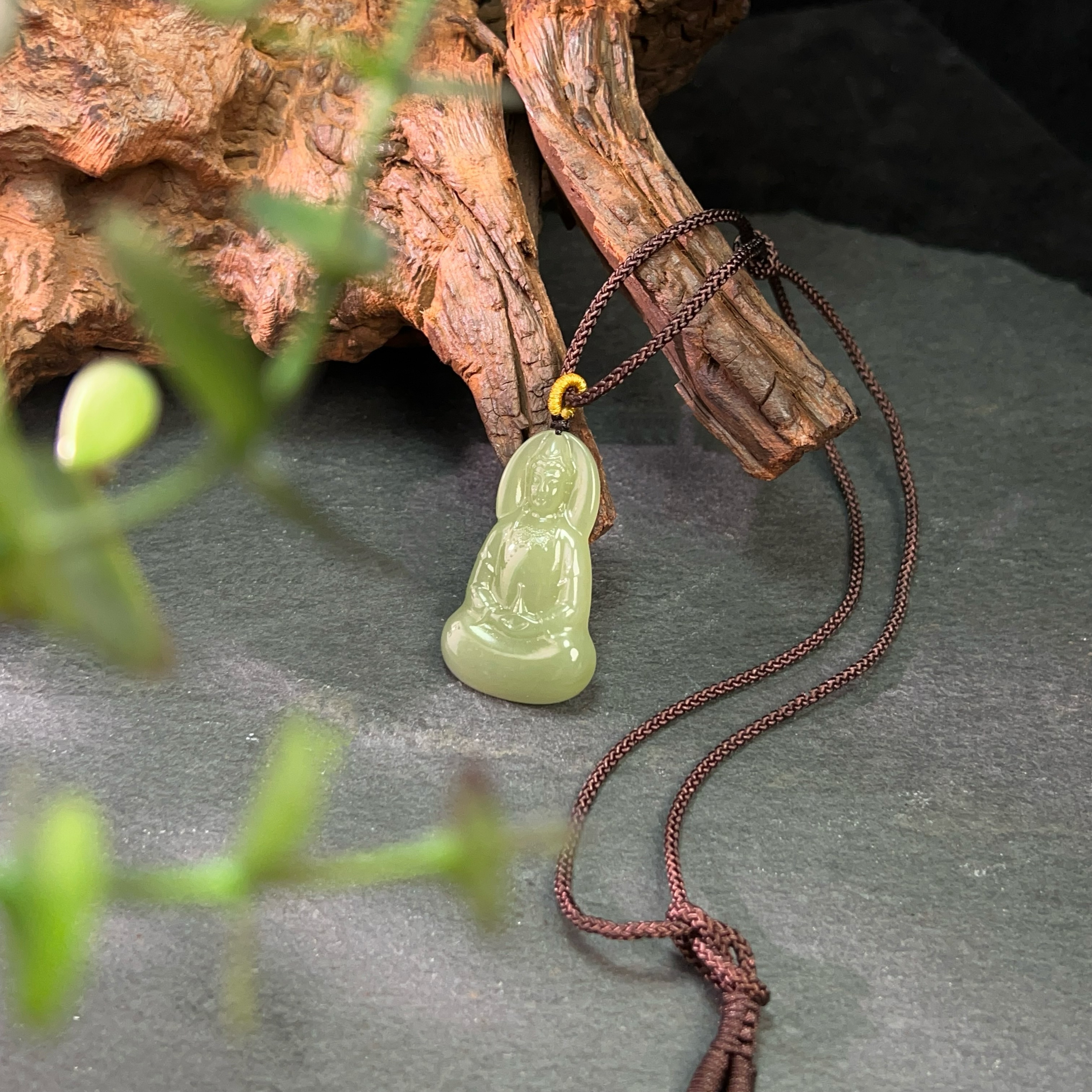 天然和田玉晴水观音吊坠 02（多样性发货）