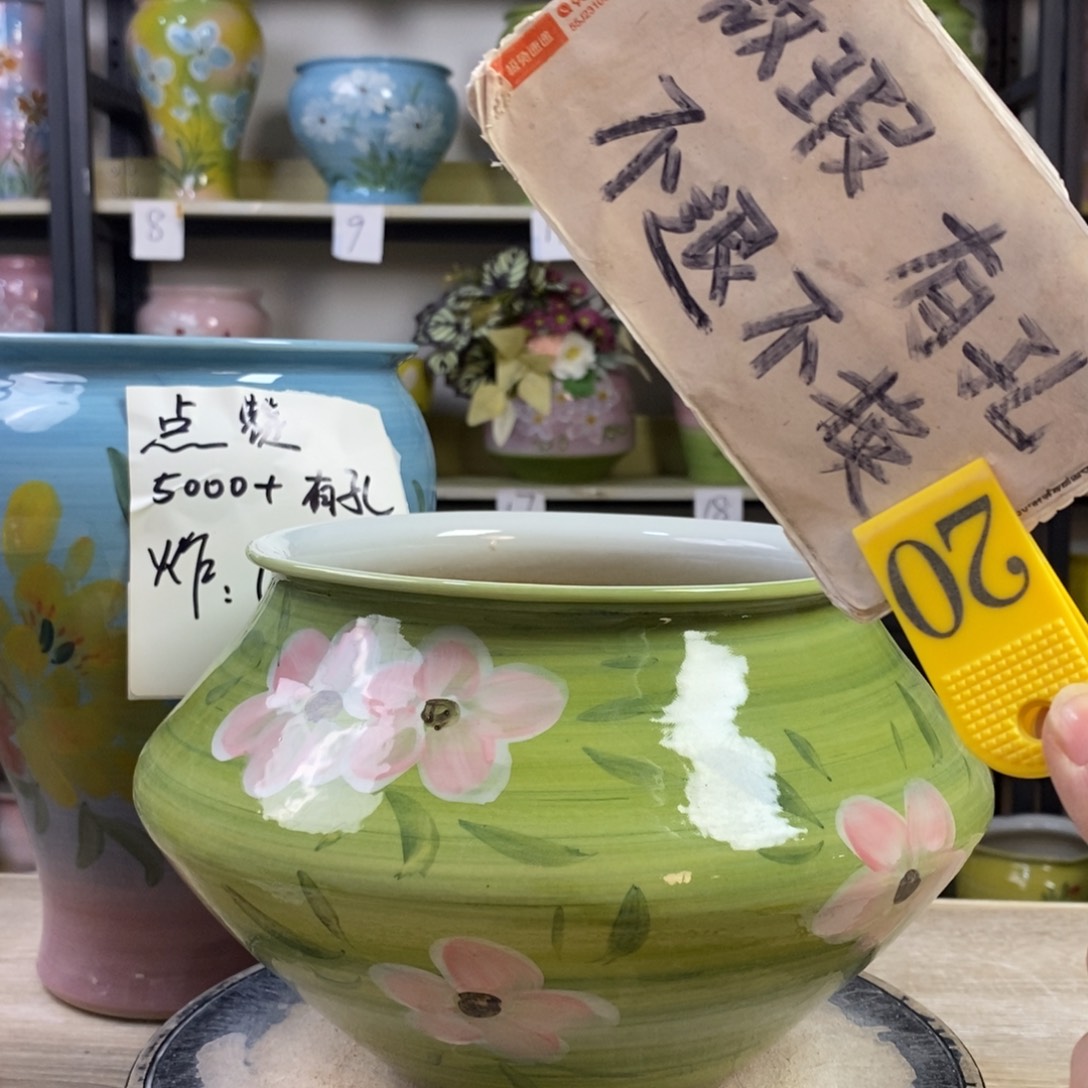景德镇手工手绘陶瓷花盆