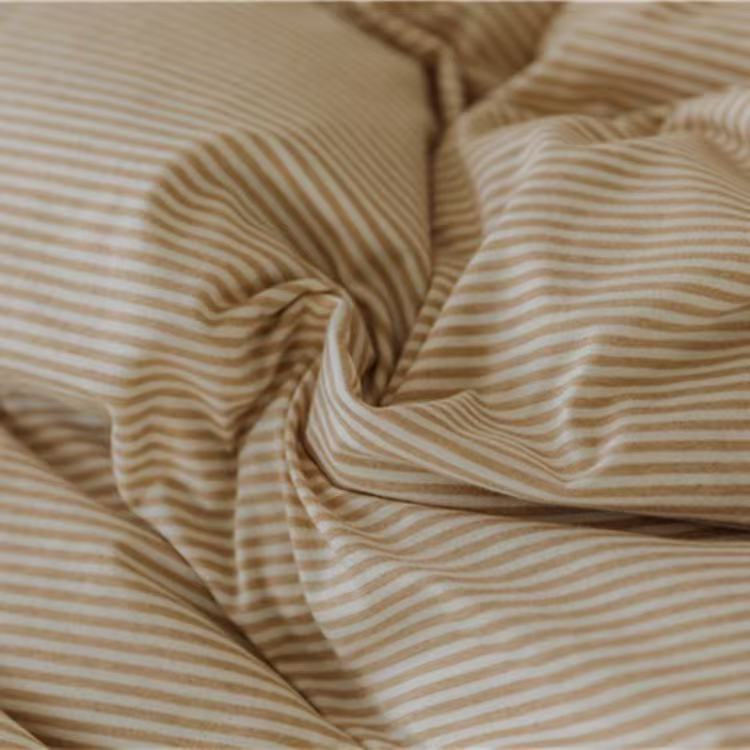 [外贸仓清货]简约条纹彩棉被套针织棉纯棉双人学生被罩单双人