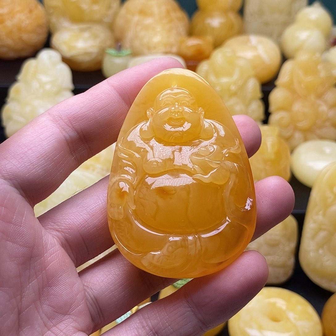 琥珀颈饰未镶嵌琥珀蜜蜡吊坠