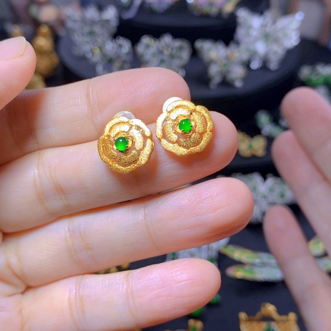 翡翠银S925镶嵌颈饰天然翡翠