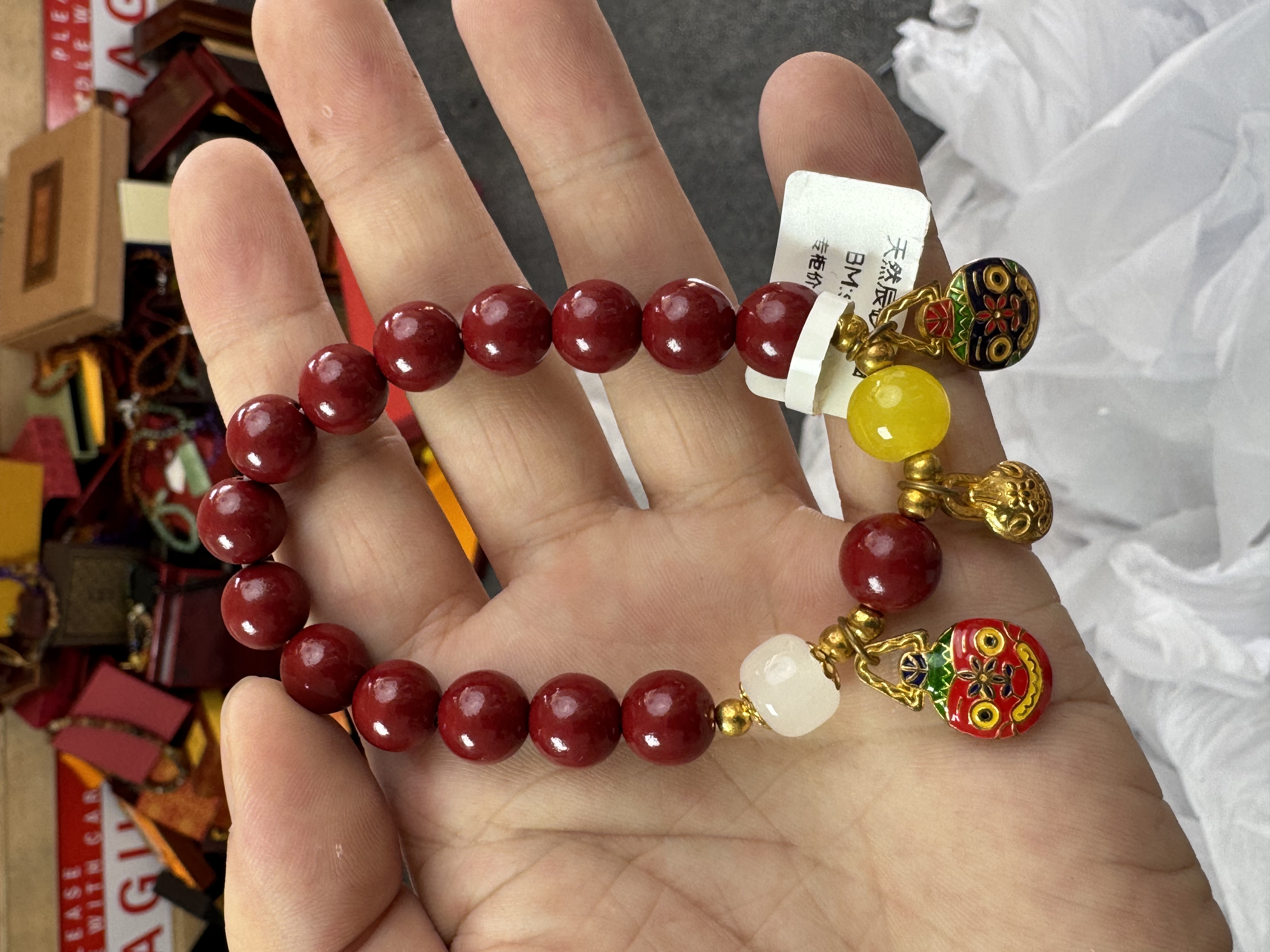 含辰砂工艺品含辰砂工艺品s199-朱砂精品文玩手串